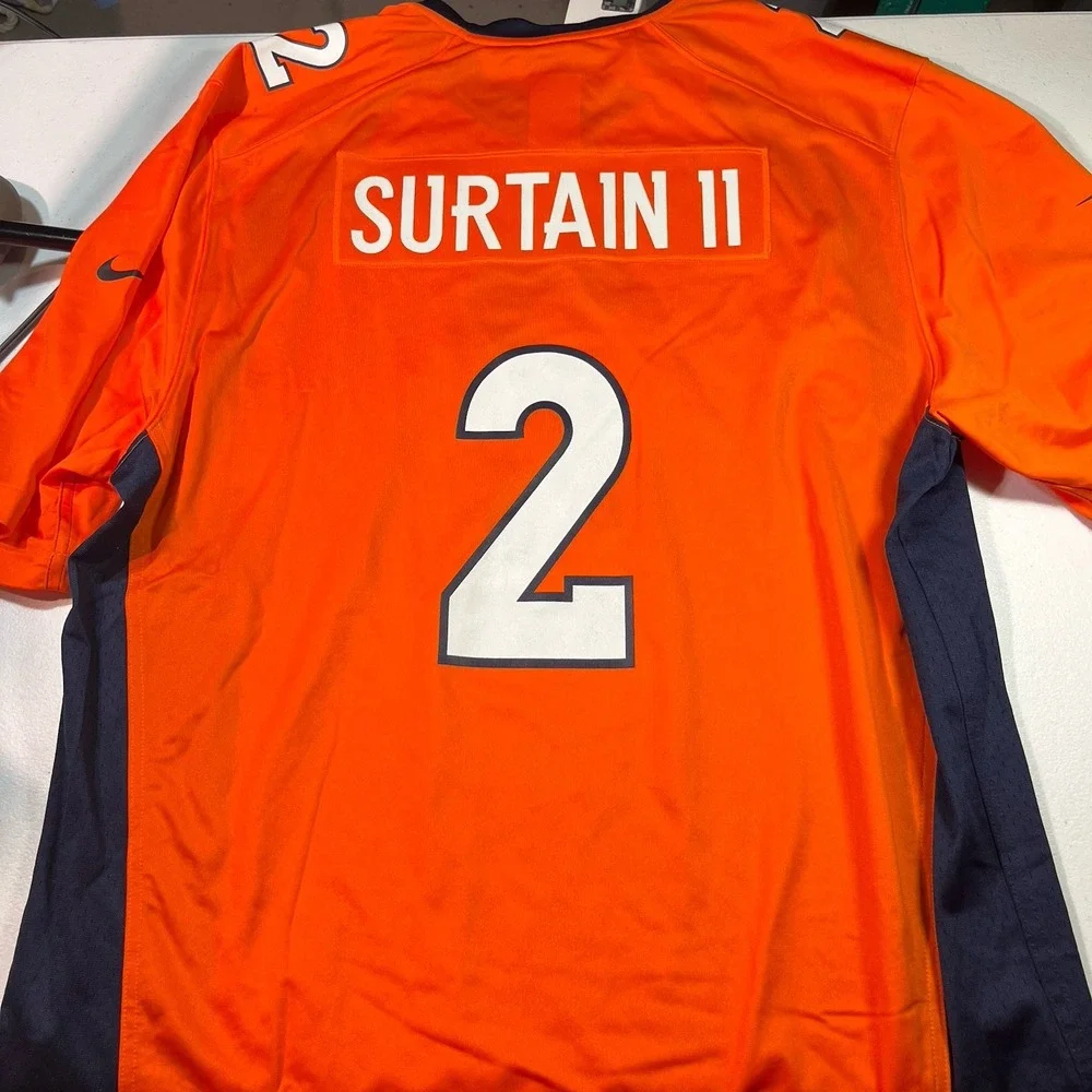 Nwt Nike Denver Broncos Patrick Surtain‎ II #2 Authentic Jersey Orange Size XXXL